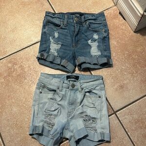 Aero High rise mid jean shorts